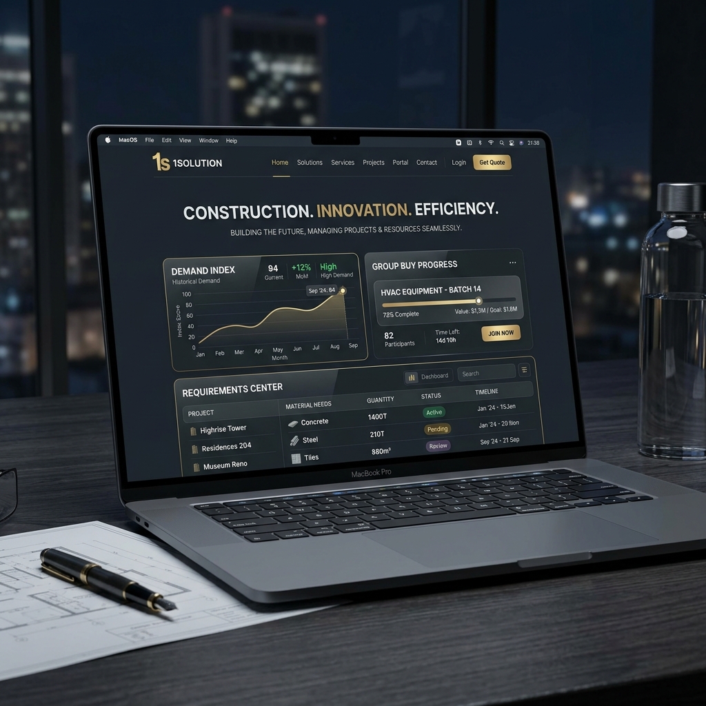 1solution Dashboard Mockup